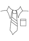 Disegno da colorare camicia con cravatta