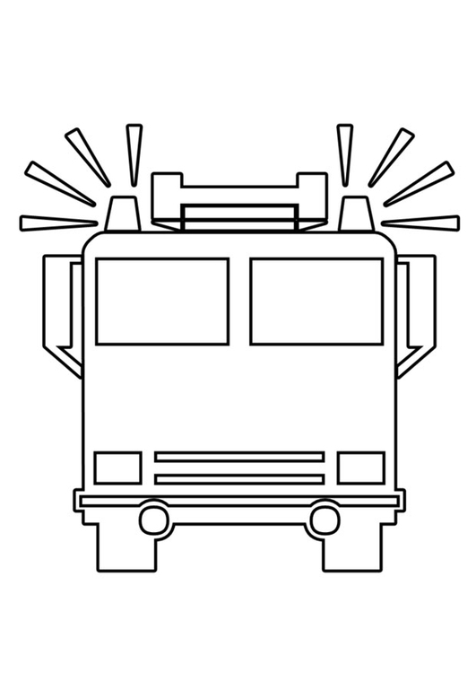 Disegno da colorare camion dei pompieri