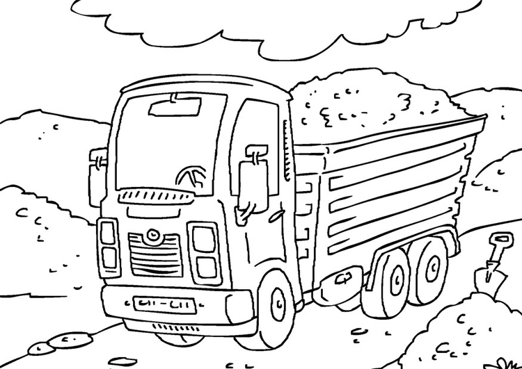 Disegno da colorare camion