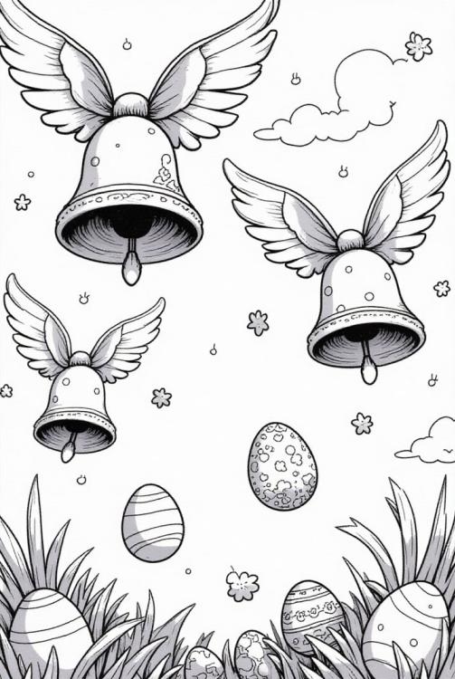 campane di pasqua spargono le uova