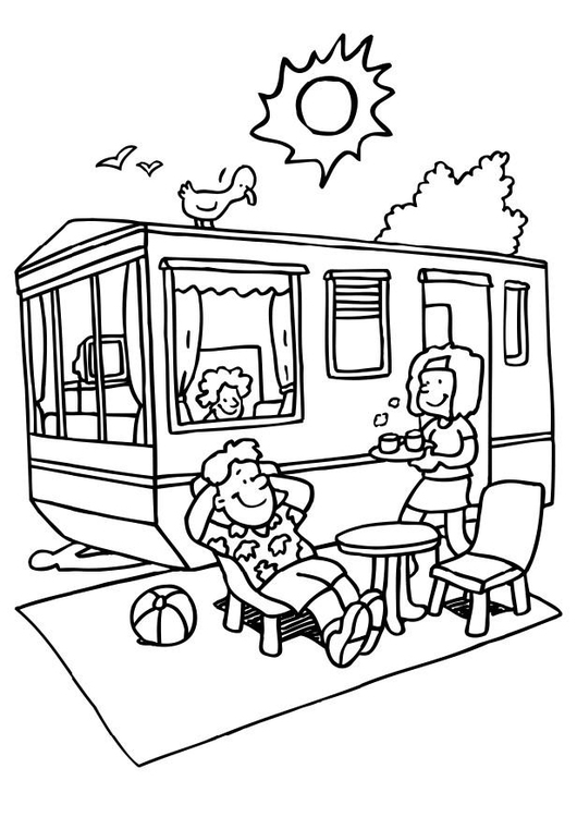 Disegno da colorare campeggio - Disegni Da Colorare E