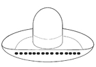 Disegno da colorare cappello - sombrero