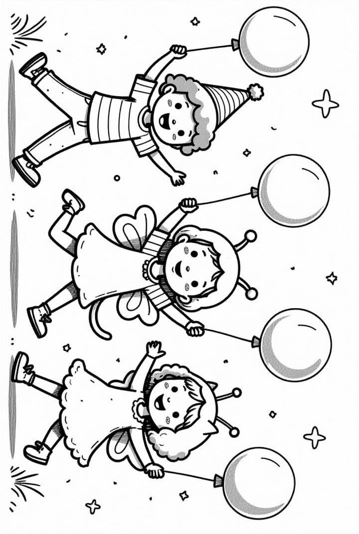 carnevale con palloncini