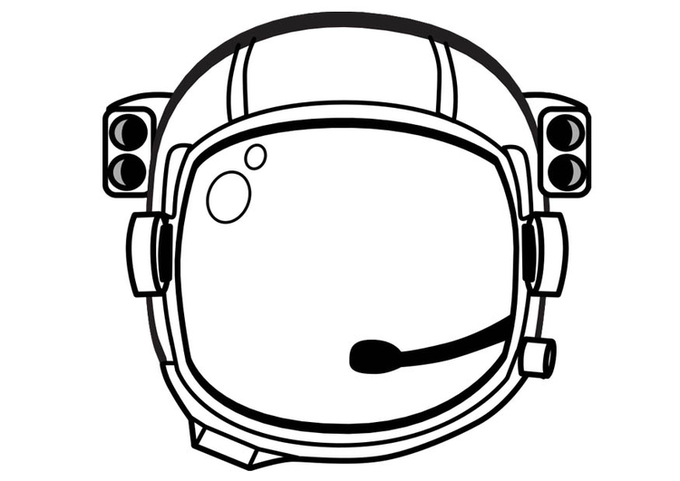 Disegno da colorare casco da astronauta