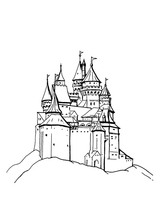 Disegno da colorare castello