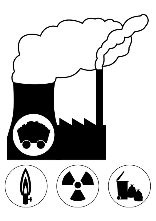 Disegno da colorare centrale di energia