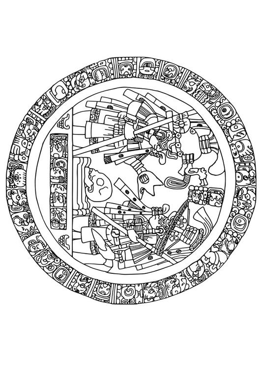 cerchio con immagine Maya 