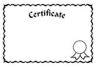 Disegno da colorare certificato