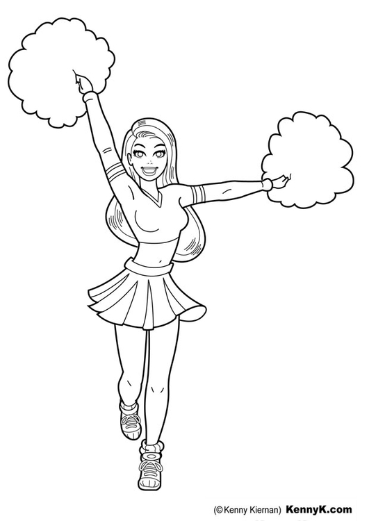 Disegno da colorare cheerleader