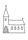 Disegno da colorare chiesa