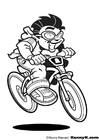 disegno-da-colorare ciclista