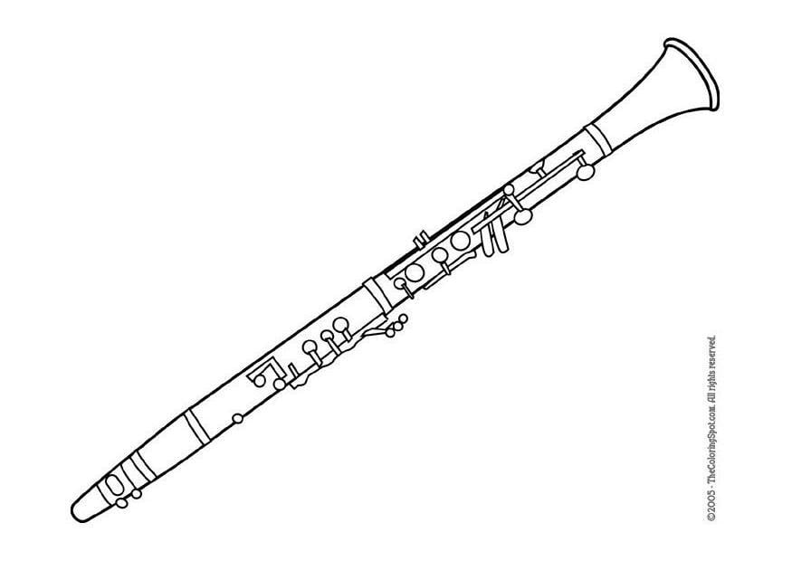 Disegno da colorare clarinetto
