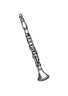 Disegno da colorare clarinetto