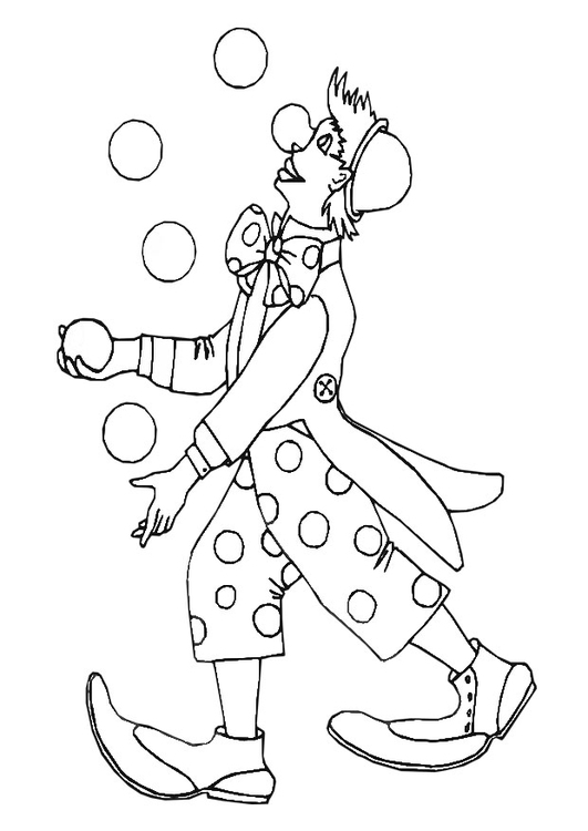 Disegno da colorare clown