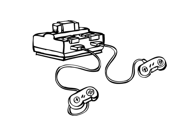 Disegno da colorare console videogiochi