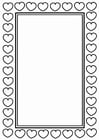Disegno da colorare cornice di San Valentino