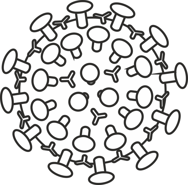 Disegno da colorare coronavirus