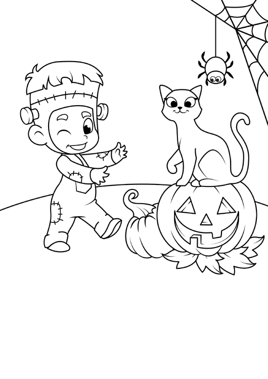 Disegno da colorare costume di Halloween