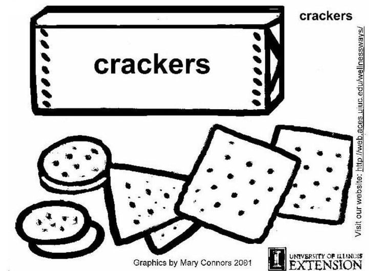 Disegno da colorare crackers