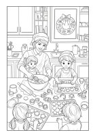 Disegno da colorare cucinare a natale