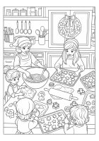 Disegno da colorare cucinare a natale