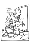 Disegno da colorare cucinare