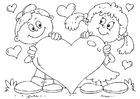 Disegni da colorare cuore S.Valentino