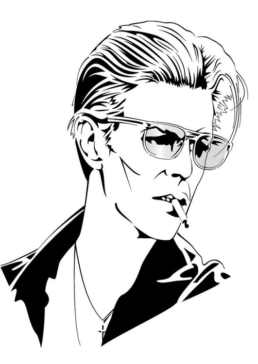 Disegno da colorare David Bowie