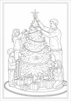 decorare l'albero di Natale