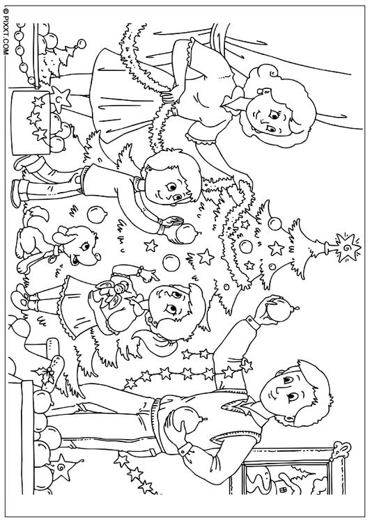 decorare l'albero di Natale