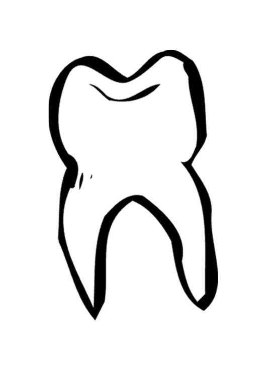 Disegno da colorare dente