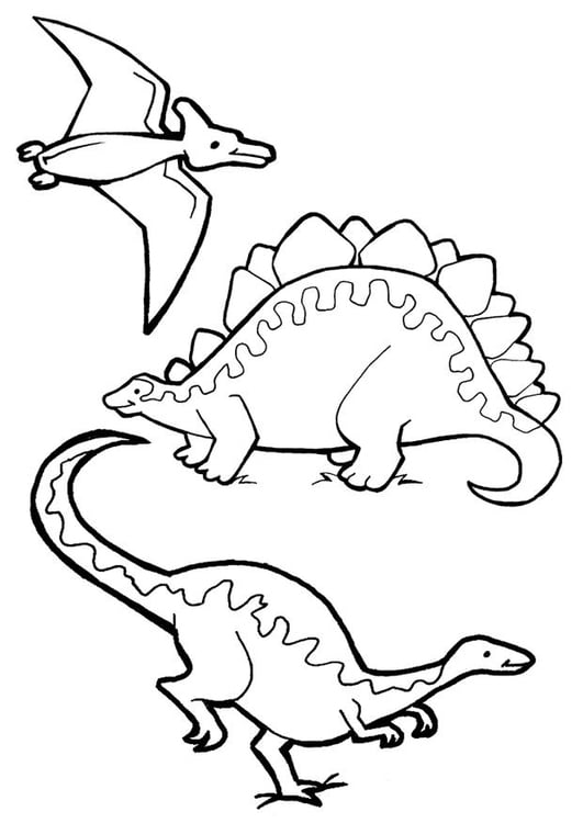 Disegno da colorare dinosauri