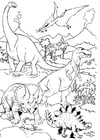 Dinosauri nel paesaggio