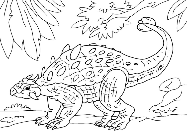 Disegno da colorare dinosauro - ankylosaurus