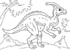 Disegni da colorare dinosauro - parasaurolophus