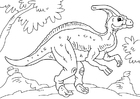 Disegni da colorare dinosauro - parasaurolophus
