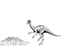 Disegni da colorare dinosauro presso il suo nido