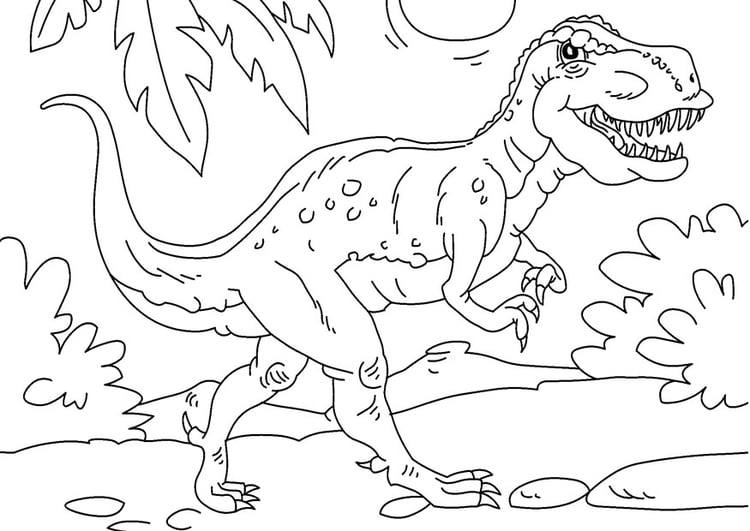 Disegno da colorare dinosauro - Tirannosaurus Rex