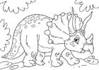 Disegni da colorare dinosauro - triceratopo