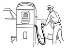 Disegno da colorare distributore di benzina