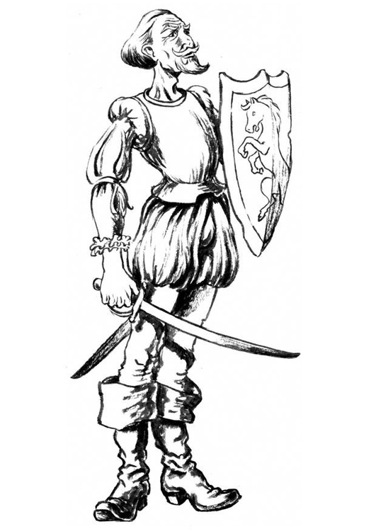 Disegno da colorare Don Quichotte