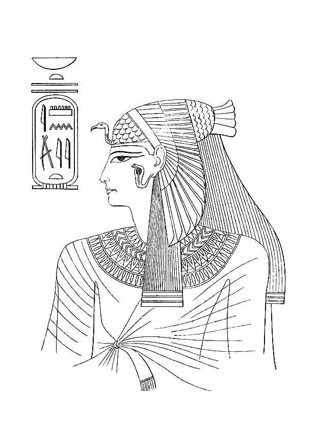 Disegno da colorare donna egiziana - Disegni Da Colorare E Stampare