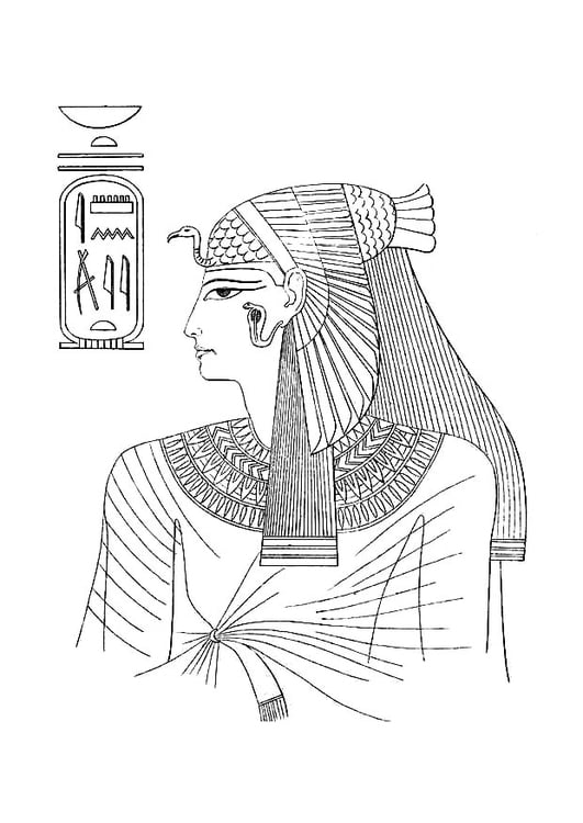 Disegno da colorare donna egiziana
