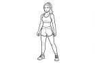 donna in abbigliamento sportivo