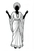 donna in abiti tradizionali africani