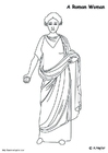 Disegni da colorare donna romana