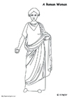 disegno-da-colorare donna romana