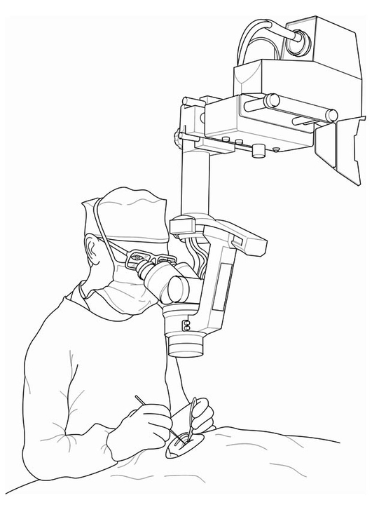 Disegno da colorare dottore - operazione