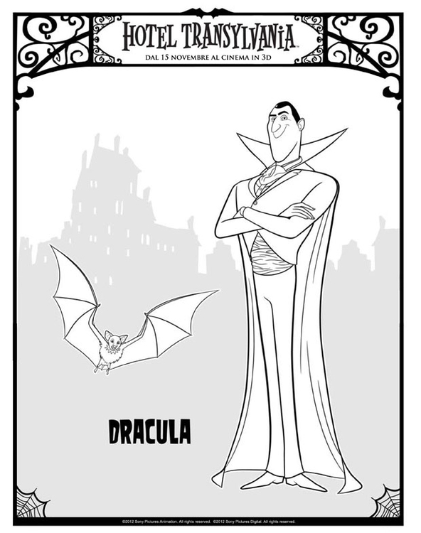 Disegno da colorare Dracula