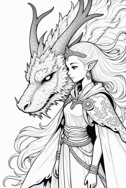 drago con principessa guerriera